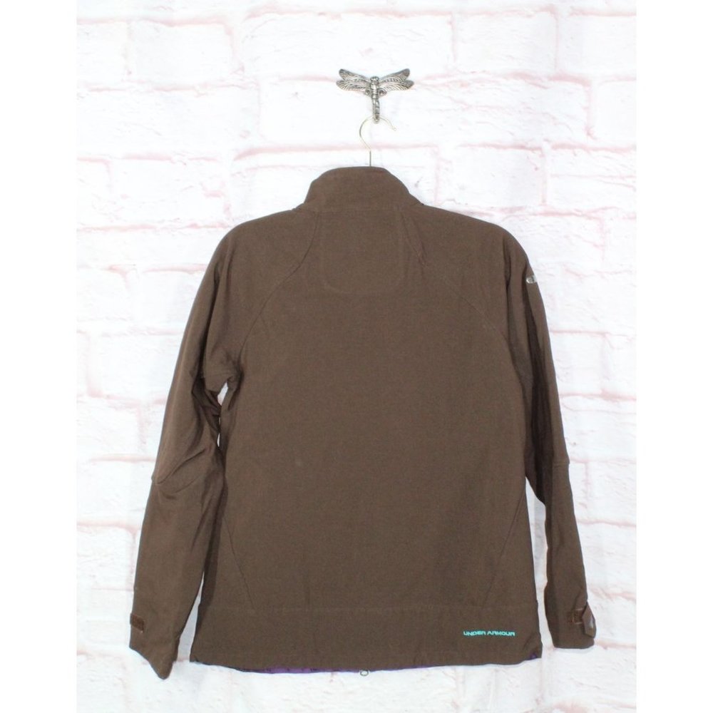 Under Armour Brown Polyester Blend Full Zip Jacket Size M - Picture 4 of 11